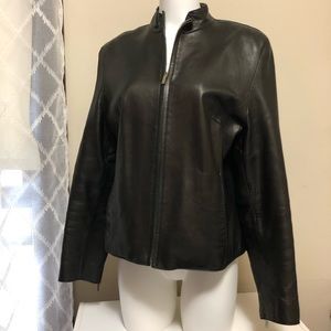 Wilsons Leather Black Scuba Style Jacket